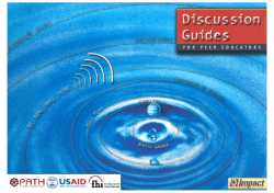 Discussion Guides for Peer Educators (Introduction, Guide 1)