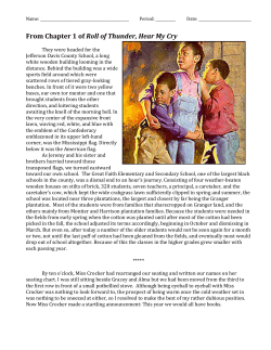 From Chapter 1 of Roll of Thunder, Hear My Cry