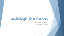 Audiologic Test Battery