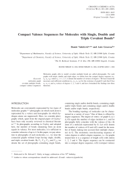 Compact Valence Sequences for Molecules with Single, Double and