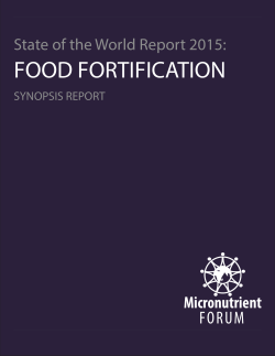 food fortification - Micronutrient Forum