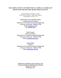 Measuring Effect of Moisture on Asphalt