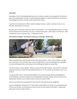 Foreward - RecordHolders.org