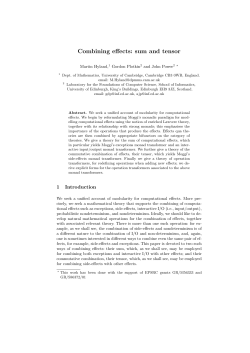 Combining effects: sum and tensor