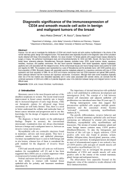 Diagnostic significance of the immunoexpression of CD34 and