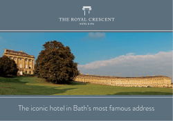The iconic hotel in Bath`s most famous address