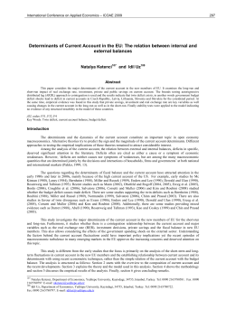 Determinants of Current Account in the EU: The relation between