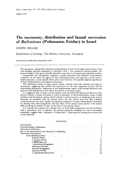 The taxonomy, distribution and faunal succession
