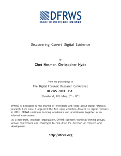 Discovering Covert Digital Evidence