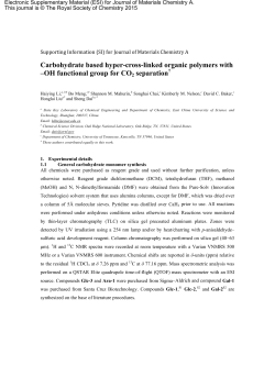 Carbohydrate based hyper-cross-linked organic polymers with &ndash;OH