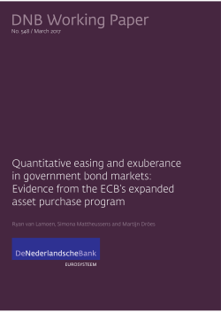 Quantitative easing and exuberance in government bond