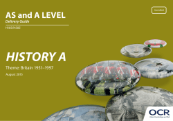 OCR A Level History Delivery Guide