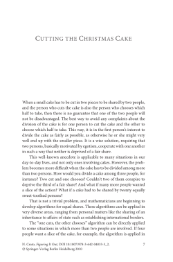 CUTTING THE CHRISTMAS CAKE