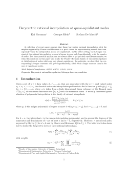 Barycentric rational interpolation at quasi