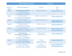 Writing Calendar by Quarter 2nd