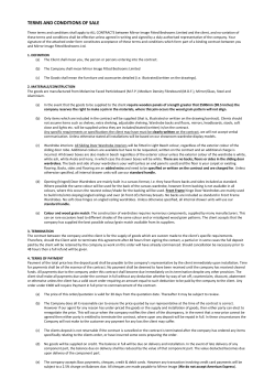 terms and conditions of sale - Mirror Image Fitted Bedrooms