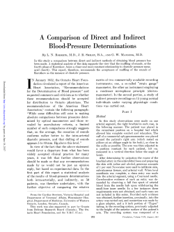 A Comparison of Direct and Indirect Blood-Pressure