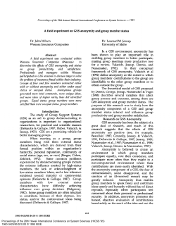 A field experiment on GSS anonymity and group member status