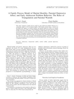 A Family Process Model of Marital Hostility, Parental