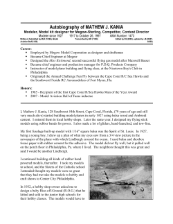 Autobiography of MATHEW J. KANIA