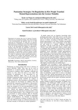 Pantomime Strategies: On Regularities in How People Translate