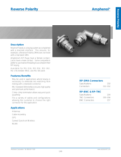 Reverse Polarity Amphenol&reg; RP-BNC Connectors