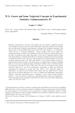 WS Gosset and Some Neglected Concepts in Experimental Statistics
