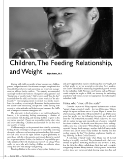 Children, the Feeding Relationship and Weight