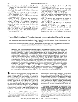Proton NMR Studies of Transforming and Nontransforming H