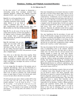 Flatulence, Tickling, and Whiplash Associated Disorders