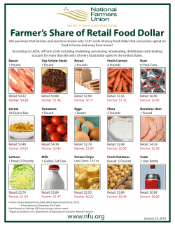 Farmer`s Share of Retail Food Dollar