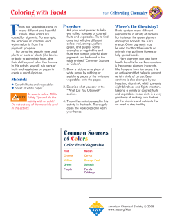 Coloring with Foods - American Chemical Society