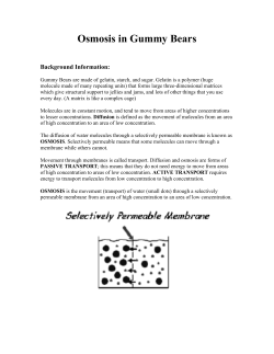 Osmosis in Gummy Bears