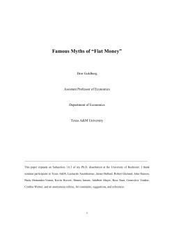 Famous Myths of &ldquo;Fiat Money&rdquo;