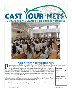 Altar Server Appreciation Mass