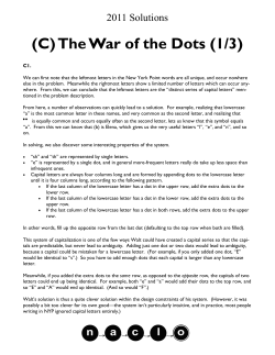 Solutions - NACLO at U of T