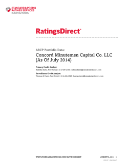 Concord Minutemen Capital Co. LLC (As Of July 2014)