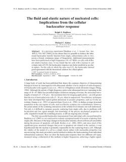 The fluid and elastic nature of nucleated cells