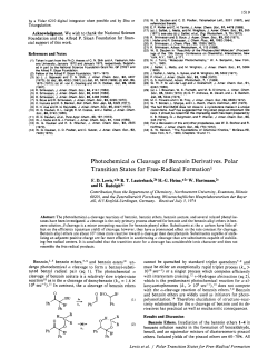 Photochemical. alpha. cleavage of benzoin derivatives. Polar