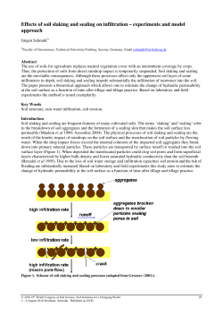 Effects of soil slaking and sealing on infiltration