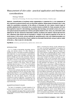 Measurement of skin color : practical application and theoretical