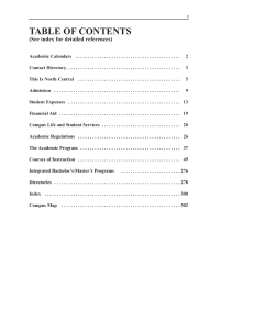 the academic program - Course Catalog