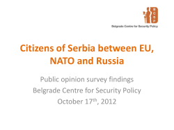Citizens of Serbia between EU, NATO and Russia
