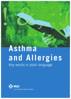 Asthma Plain Language Booklet