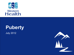 Puberty - Western Health