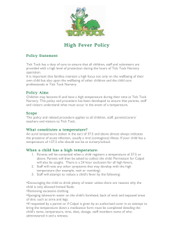 High Fever Policy - Moor Park School
