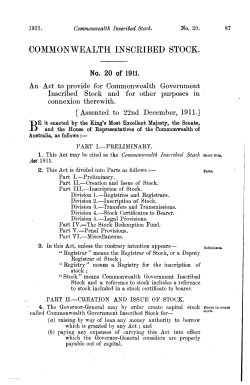 COMMONWEALTH INSCRIBED S~rOCK.