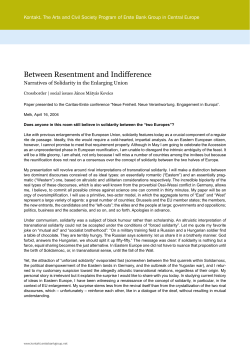 Between Resentment and Indifference