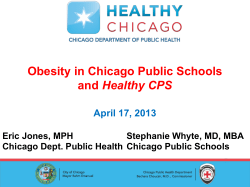 Obesity in Chicago Public Schools and Healthy CPS