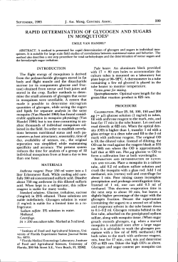 RAPID DETERMINATION OF GLYCOGEN AND SUGARS IN
